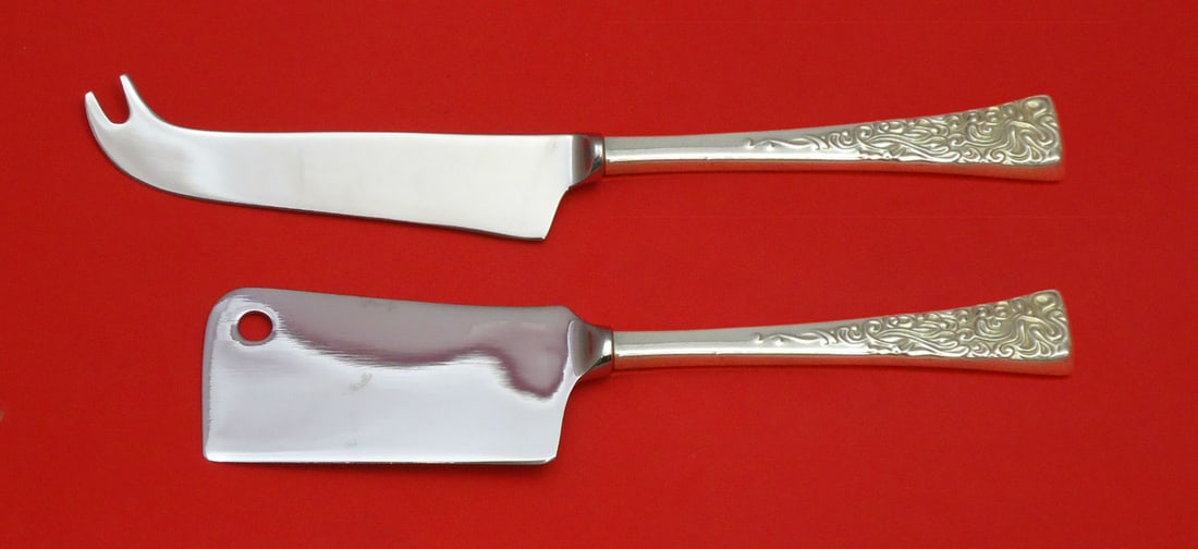 Reed & Barton Tapestry Sterling Silver Cheese Serving Set 2pc: Reed & Barton Tapestry Sterling Silver Cheese Serving Set 2pc Enhance your entertaining experience with this exquisite Tapestry pattern cheese serving set by Reed & Barton. This custom-made hostess se