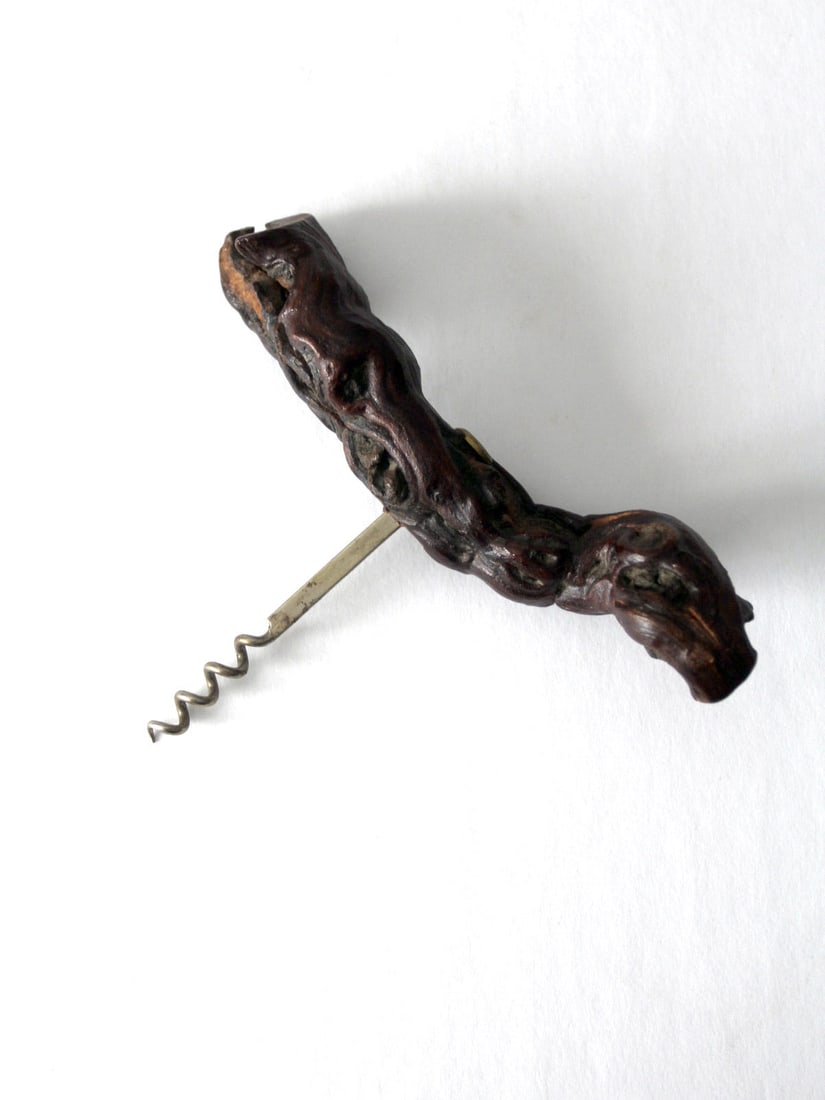 Vintage Burlwood Corkscrew Natural Handle Wine Opener: Vintage Burlwood Corkscrew Natural Handle Wine Opener This vintage corkscrew features a beautifully crafted natural burlwood handle, making it a perfect addition to any wine enthusiast's collection. I