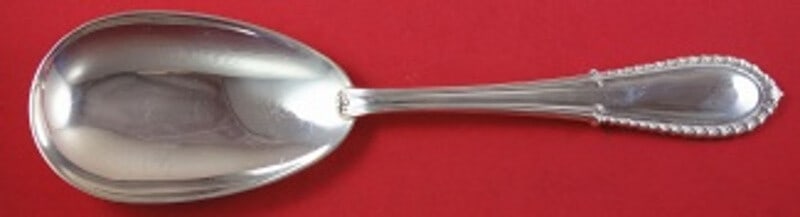 Buccellati Villa D'Este Sterling Silver Serving Spoon 11 1/4 Inches: Buccellati Villa D'Este Sterling Silver Serving Spoon 11 1/4 Inches This exquisite Villa D'Este rice spoon by Buccellati is a stunning example of Italian craftsmanship, made from high-quality sterling