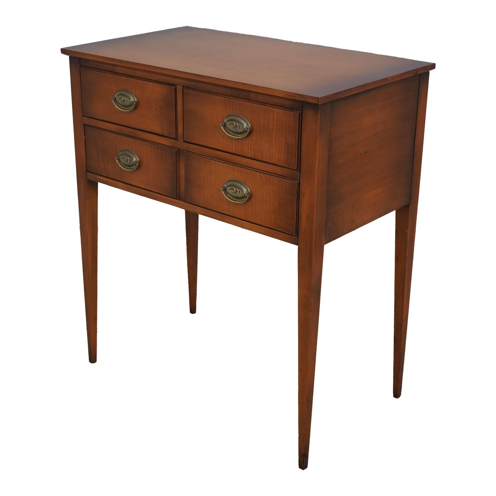 Vintage Tiger Maple 4 Drawer Huntboard with Brass Hardware (1 of 10)