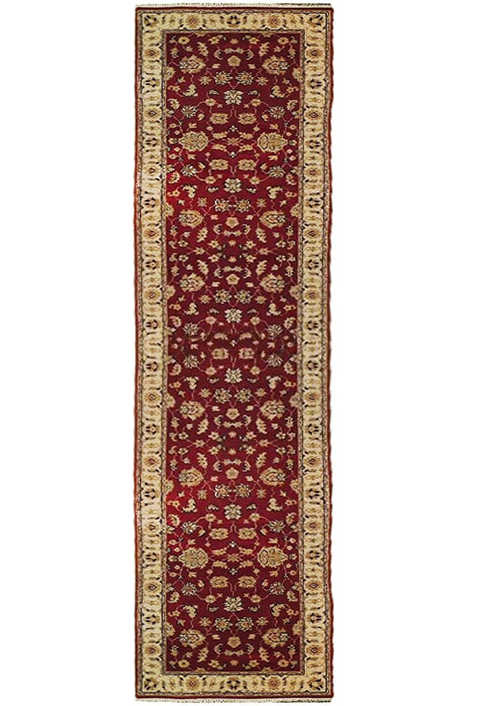 Ruby Red Handmade Chobi Runner 2'6 x 12'5 Natural Dyes: Ruby Red Handmade Chobi Runner 2'6 x 12'5 Natural Dyes Free continental US Shipping Elevate your home decor with this exquisite Ruby Red Vegetable Dyed Chobi Runner, meticulously handcrafted to reflec