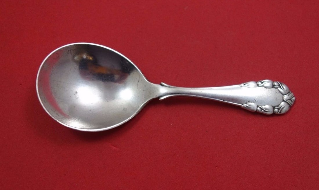 Georg Jensen Lily of the Valley Sterling Silver Sugar Spoon 4 3/8 Inches: Georg Jensen Lily of the Valley Sterling Silver Sugar Spoon 4 3/8 Inches This exquisite sugar spoon from Georg Jensen features the elegant Lily of the Valley pattern, crafted from high-quality sterlin