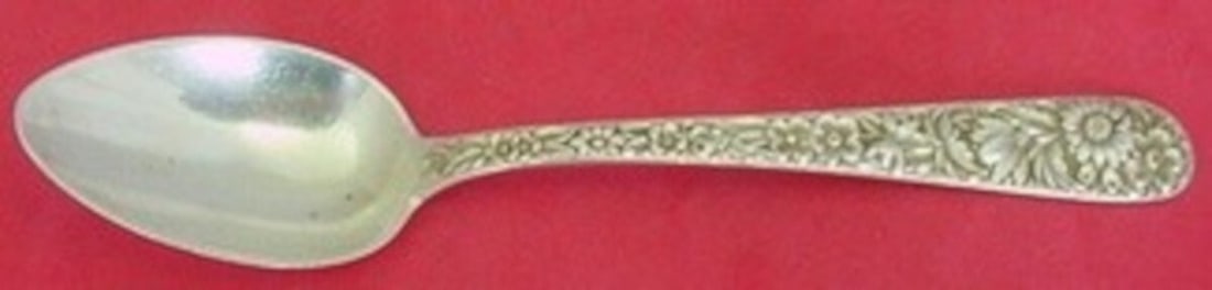 Kirk Repousse Sterling Silver Teaspoon 5 7/8 Inches Heavy Flatware: Kirk Repousse Sterling Silver Teaspoon 5 7/8 Inches Heavy Flatware This exquisite teaspoon from Kirk features the elegant Repousse pattern, showcasing intricate detailing and craftsmanship. Made of he