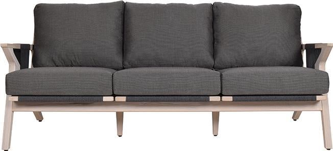 Woodbridge Bellevue Outdoor Sofa with Rope Weave Design: Woodbridge Bellevue Outdoor Sofa with Rope Weave Design Enhance your outdoor space with the Traditional Bellevue Sofa, featuring an intricate rope weave design that adds elegance to any setting. This