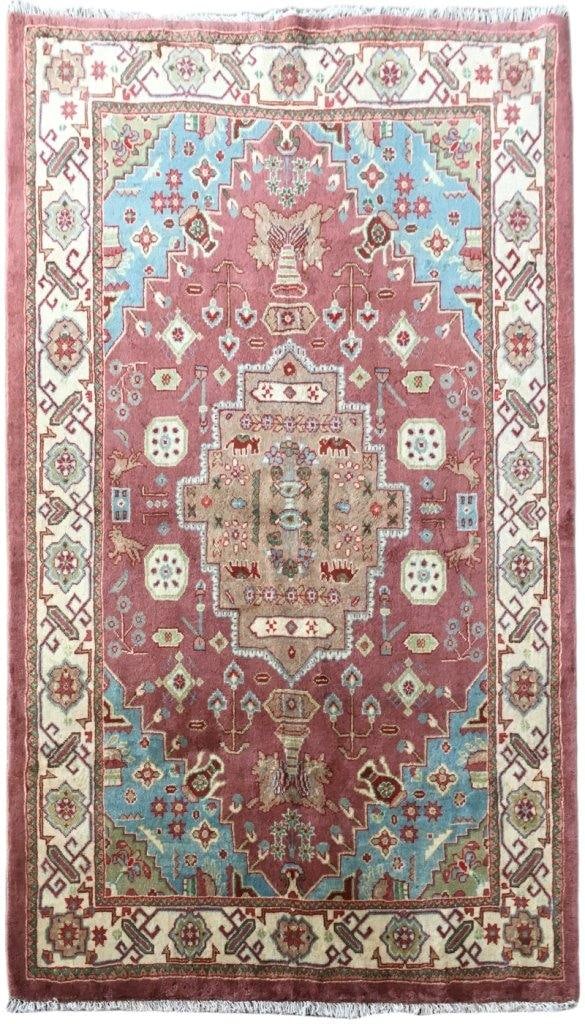 4.7' x 7.3' Handmade Geometric Persian Mahalat Rug Iran: 4.7' x 7.3' Handmade Geometric Persian Mahalat Rug Iran Free continental US Shipping Enhance your home with this exquisite 4.7 x 7.3 Geometric Persian Mahalat Handmade Iran Rug, expertly handcrafted b