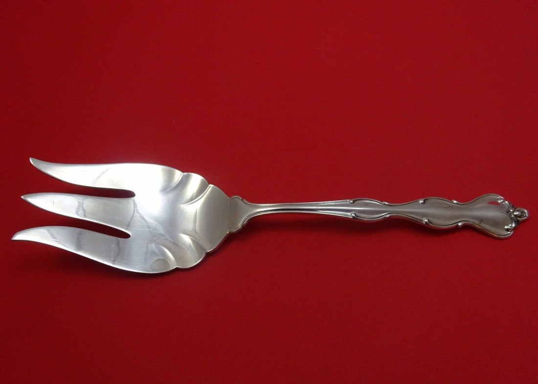 Mademoiselle International Sterling Silver Cold Meat Fork 9 Inch Serving Piece: Mademoiselle International Sterling Silver Cold Meat Fork 9 Inch Serving Piece Enhance your dining experience with the Mademoiselle Cold Meat Fork from International Sterling Silver. This elegant serv