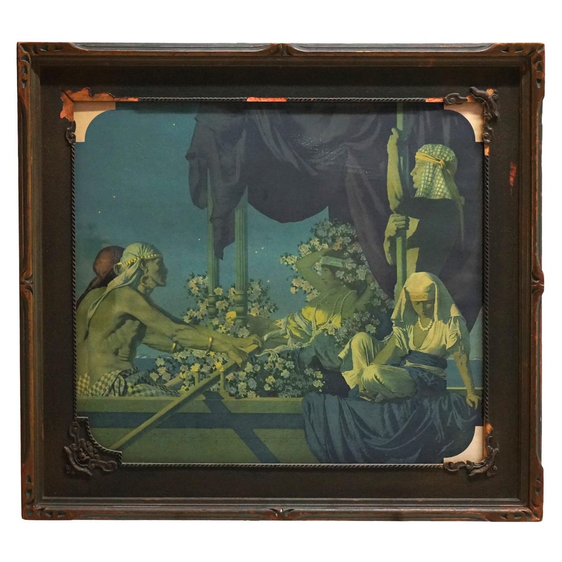 Maxfield Parrish Framed Art Deco Print Cleopatra Extra Large C1920 (1 of 14)