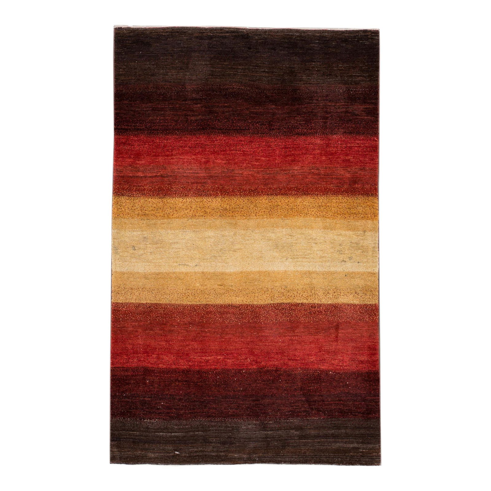 Handmade Beige Gabbeh Wool Rug with Geometric Design 4'2 x 5'11: Handmade Beige Gabbeh Wool Rug with Geometric Design 4'2 x 5'11 Discover this exquisite modern Gabbeh-style hand-woven wool rug, featuring a soft beige color field adorned with multicolor accents in a