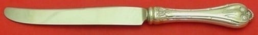 Whiting Empire Sterling Silver Dinner Knife 9 3/4 French Blade: Whiting Empire Sterling Silver Dinner Knife 9 3/4 French Blade This exquisite dinner knife is part of the Empire pattern by Whiting, crafted from high-quality sterling silver. The knife features a Fre