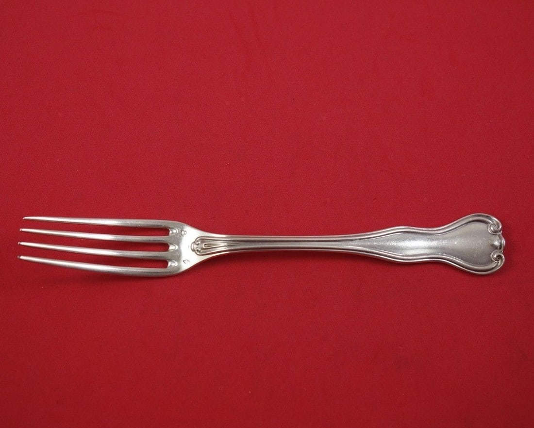 Prudent Quitte Sterling Silver Dinner Fork 8 1/8 Inch Flatware: Prudent Quitte Sterling Silver Dinner Fork 8 1/8 Inch Flatware This exquisite dinner fork from Prudent Quitte is crafted from high-quality sterling silver, measuring 8 1/8 inches in length. With a sle