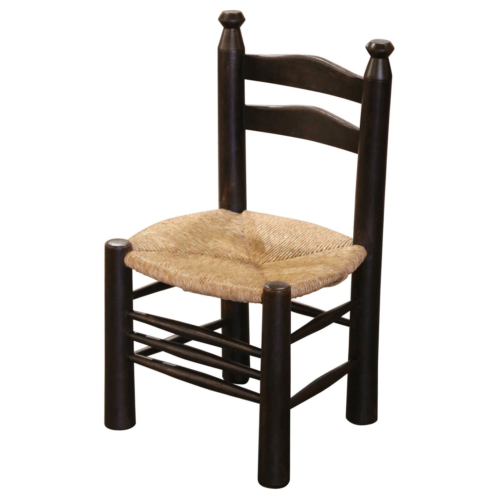 Antique French Walnut Child Chair by Charles Dudouyt: Antique French Walnut Child Chair by Charles Dudouyt This exquisite Early 20th Century French Child Chair is attributed to renowned designer Charles Dudouyt. Crafted in Normandy, France circa 1940, th