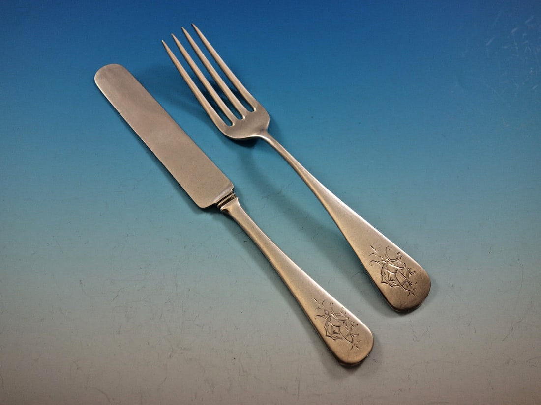 Vanderslice Yerba Buena Sterling Silver Flatware Set 10 pcs California: Vanderslice Yerba Buena Sterling Silver Flatware Set 10 pcs California Discover a piece of American silver history with this exquisite Yerba Buena flatware set by Vanderslice. Crafted from sterling si