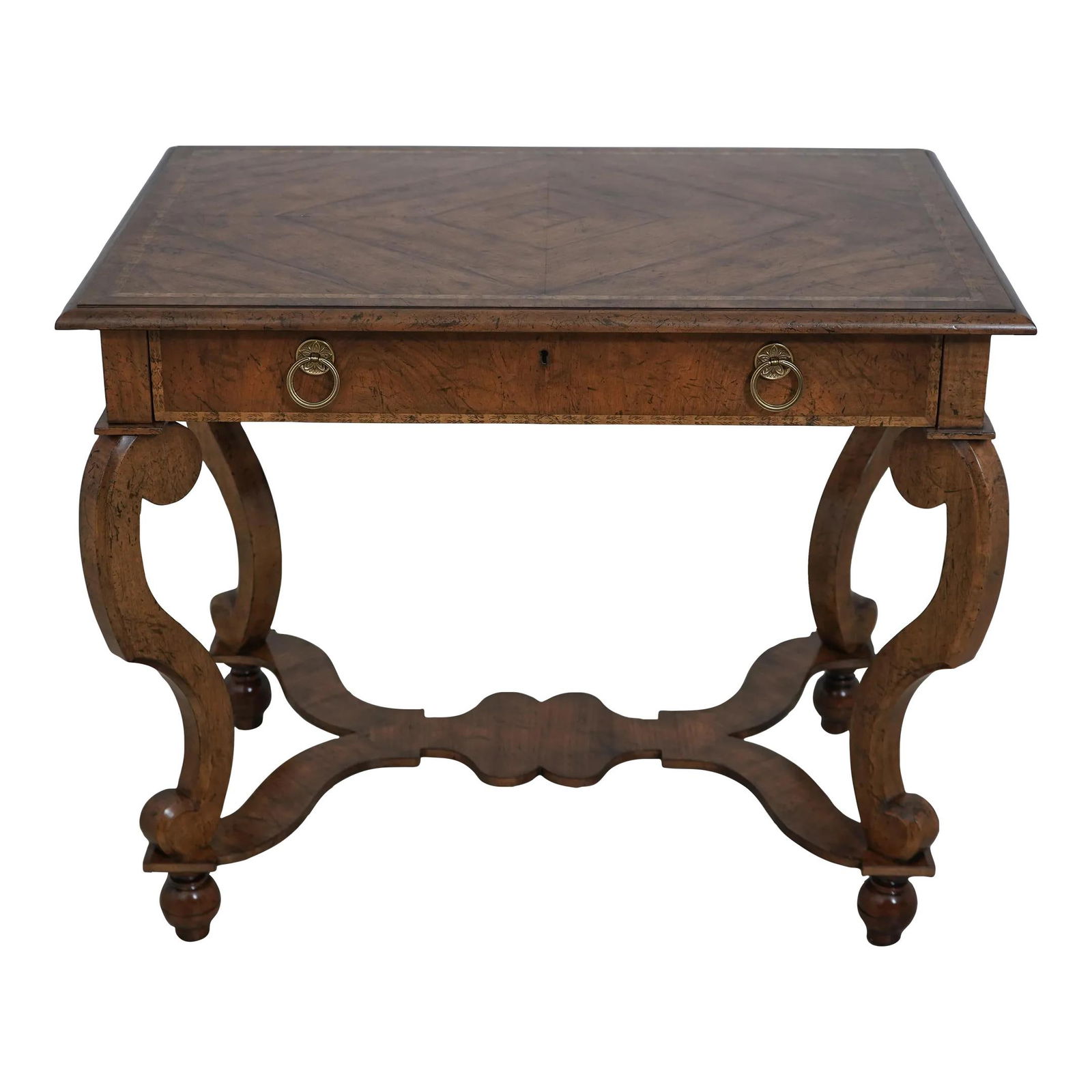 Baker Continental Walnut Dressing Table with Dovetailed Drawers (1 of 10)