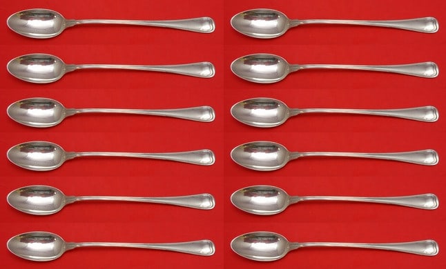Gorham Old French Sterling Silver Iced Tea Spoon Set 12 Pieces 7.5": Gorham Old French Sterling Silver Iced Tea Spoon Set 12 Pieces 7.5" Enhance your dining experience with this exquisite 12-piece set of Iced Tea Spoons from the Old French pattern by Gorham. Crafted in