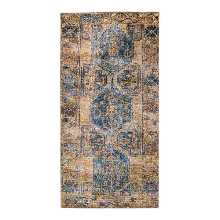 1960s Vintage Persian Tribal Hand-Knotted Wool Rug Brown 3'2 x 6'4: 1960s Vintage Persian Tribal Hand-Knotted Wool Rug Brown 3'2 x 6'4 This exquisite vintage Persian rug features a distressed hand-knotted design crafted from high-quality wool. The rich brown color fie