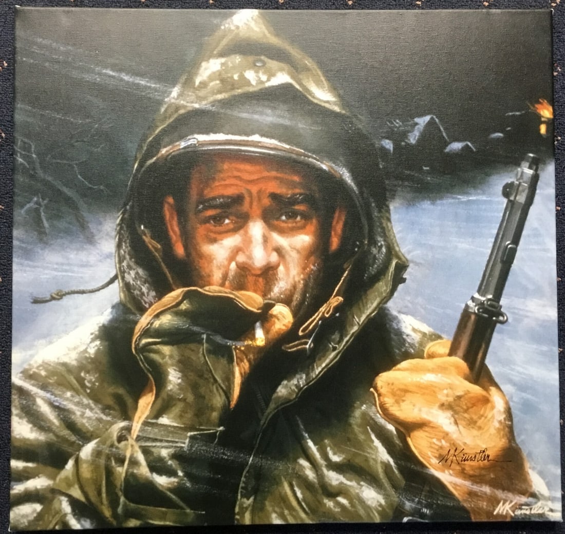 Mort Kunstler Korean Winter Limited Edition Signed Giclee Print on Canvas: Mort Kunstler Korean Winter Limited Edition Signed Giclee Print on Canvas This limited edition giclee on canvas, titled "Korean Winter," is a stunning work by renowned artist Mort Kunstler. Measuring