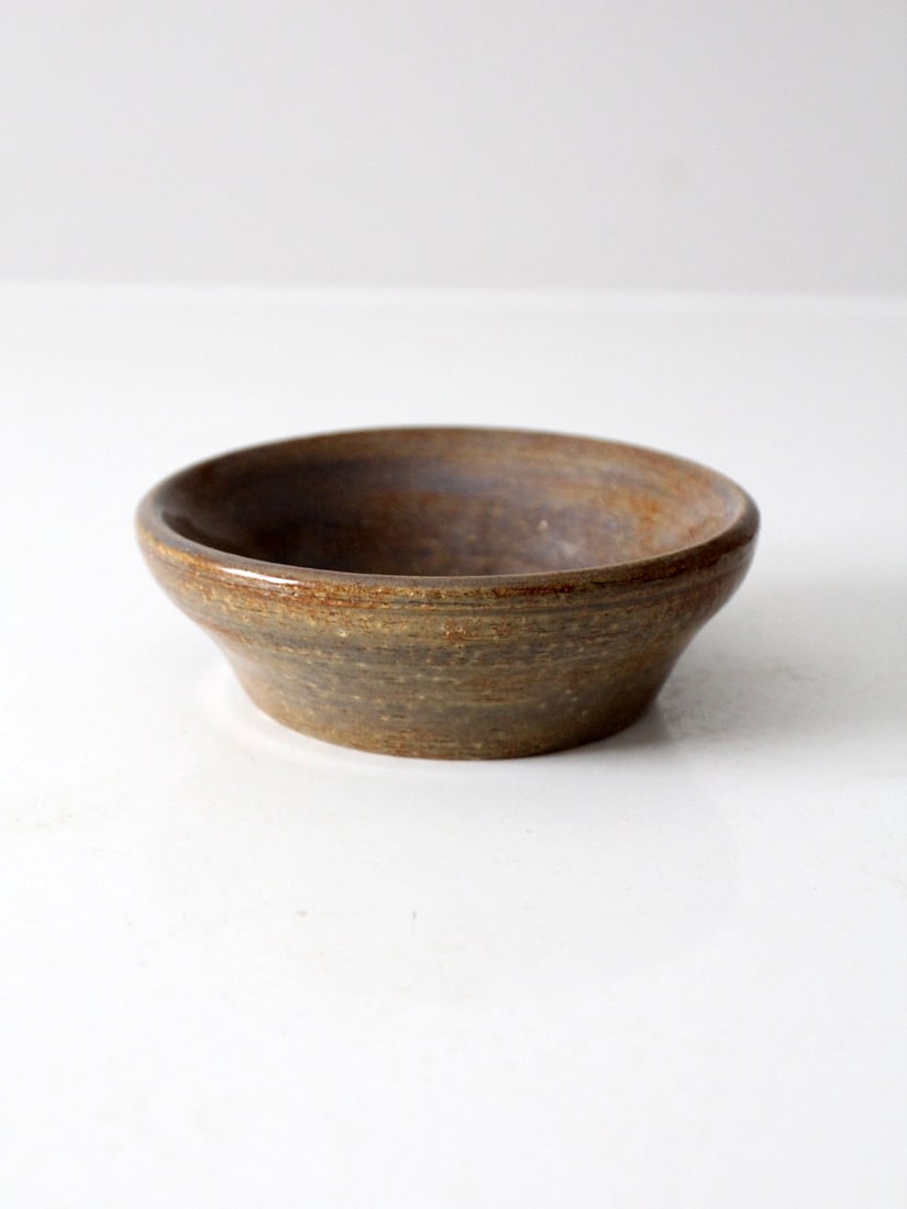 Vintage Handmade Studio Pottery Bowl with Earthy Brown Glaze (1 of 11)