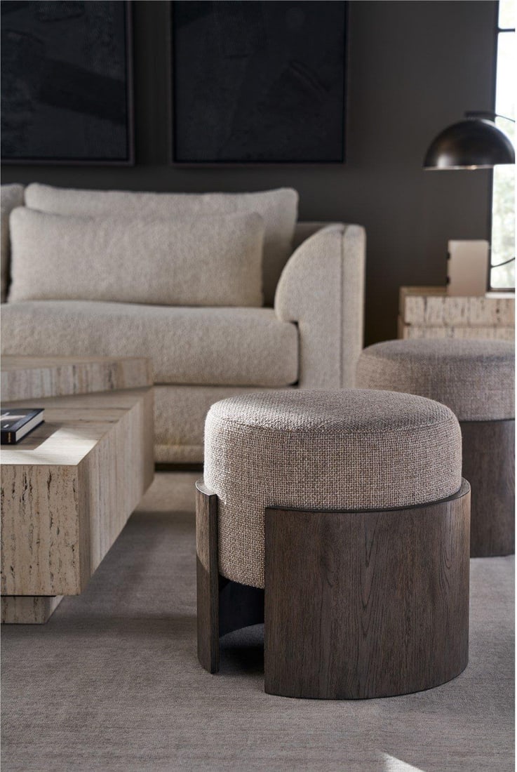 Universal Merrimac Dune Evo Stool 19H 20W 19D: Universal Merrimac Dune Evo Stool 19H 20W 19D Introducing the stylish Merrimac Dune Evo Stool, a perfect addition to any contemporary space. This stool features a sleek design with a beautiful Merrima