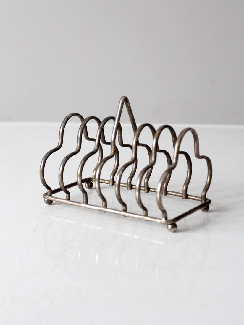 Vintage Art Deco Silver-Plated Toast Rack Letter Holder (1 of 8)