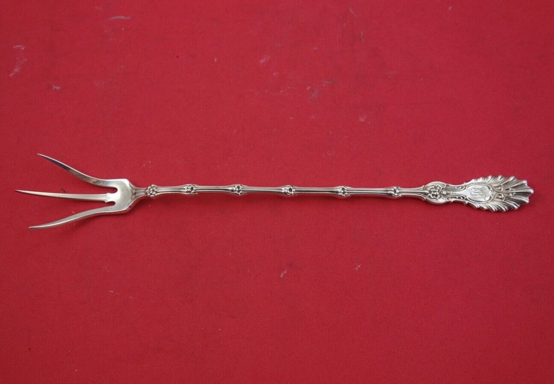 Whiting Radiant Sterling Silver Lettuce Fork 9 Inch Serving Piece: Whiting Radiant Sterling Silver Lettuce Fork 9 Inch Serving Piece This elegant lettuce fork from the Radiant pattern by Whiting is crafted from high-quality sterling silver. Measuring 9 inches, it fea