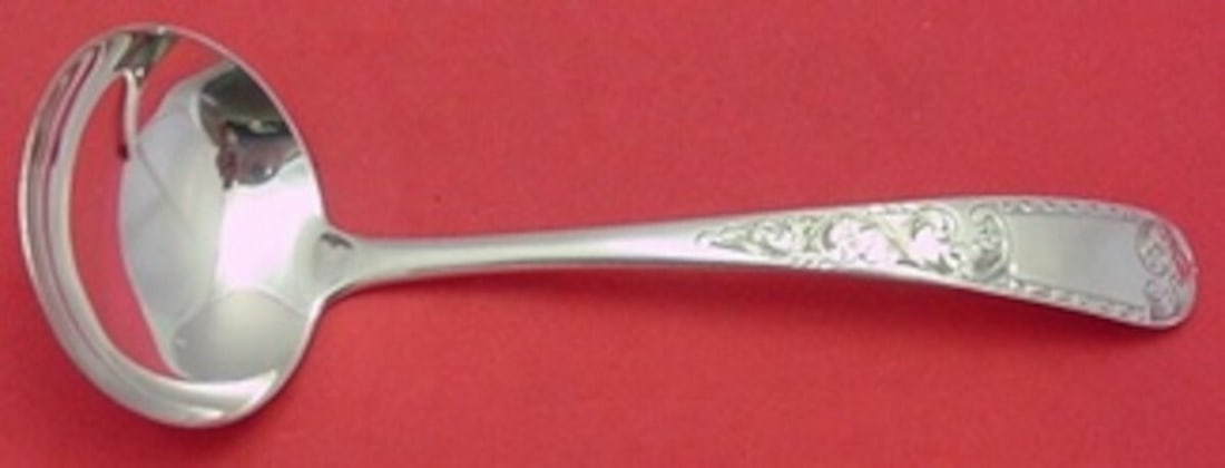 Kirk Mayflower Sterling Silver Gravy Ladle 6.75 Inch Heirloom: Kirk Mayflower Sterling Silver Gravy Ladle 6.75 Inch Heirloom This exquisite gravy ladle from the Mayflower pattern by Kirk is a stunning example of heirloom silverware. Crafted from high-quality ster