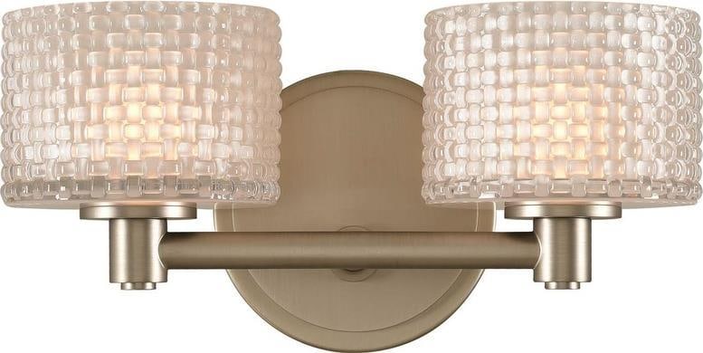 Kalco Modern Classic Willow Bath Fixture Satin Nickel 2-Light: Kalco Modern Classic Willow Bath Fixture Satin Nickel 2-Light Illuminate your bathroom with the Modern Style Willow Bath Fixture, a stunning addition to any contemporary space. This elegant fixture fe