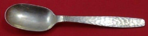 Allan Adler Swedish Modern Sterling Silver Hammered 6 Inch Teaspoon: Allan Adler Swedish Modern Sterling Silver Hammered 6 Inch Teaspoon This is a sterling silver teaspoon designed in the Swedish Modern pattern by Allan Adler. The spoon measures 6 inches in length and