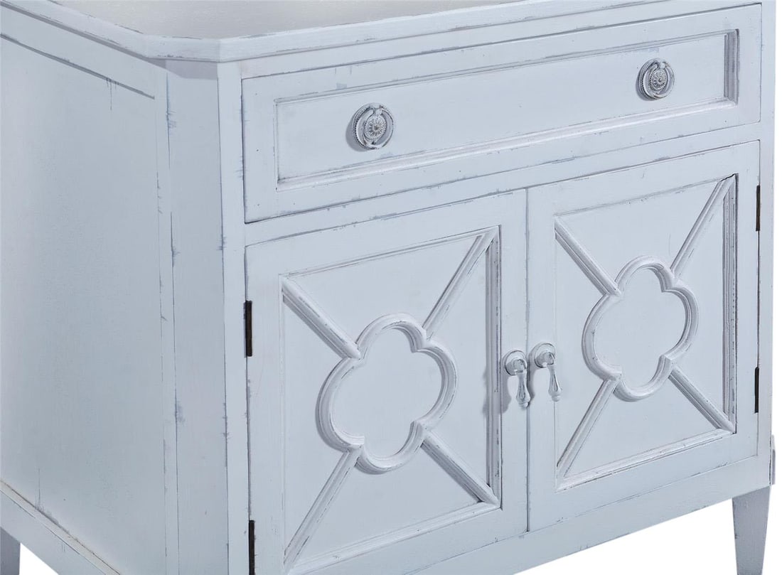 Wilcox White Nightstand Solid Wood Transitional Style - 2