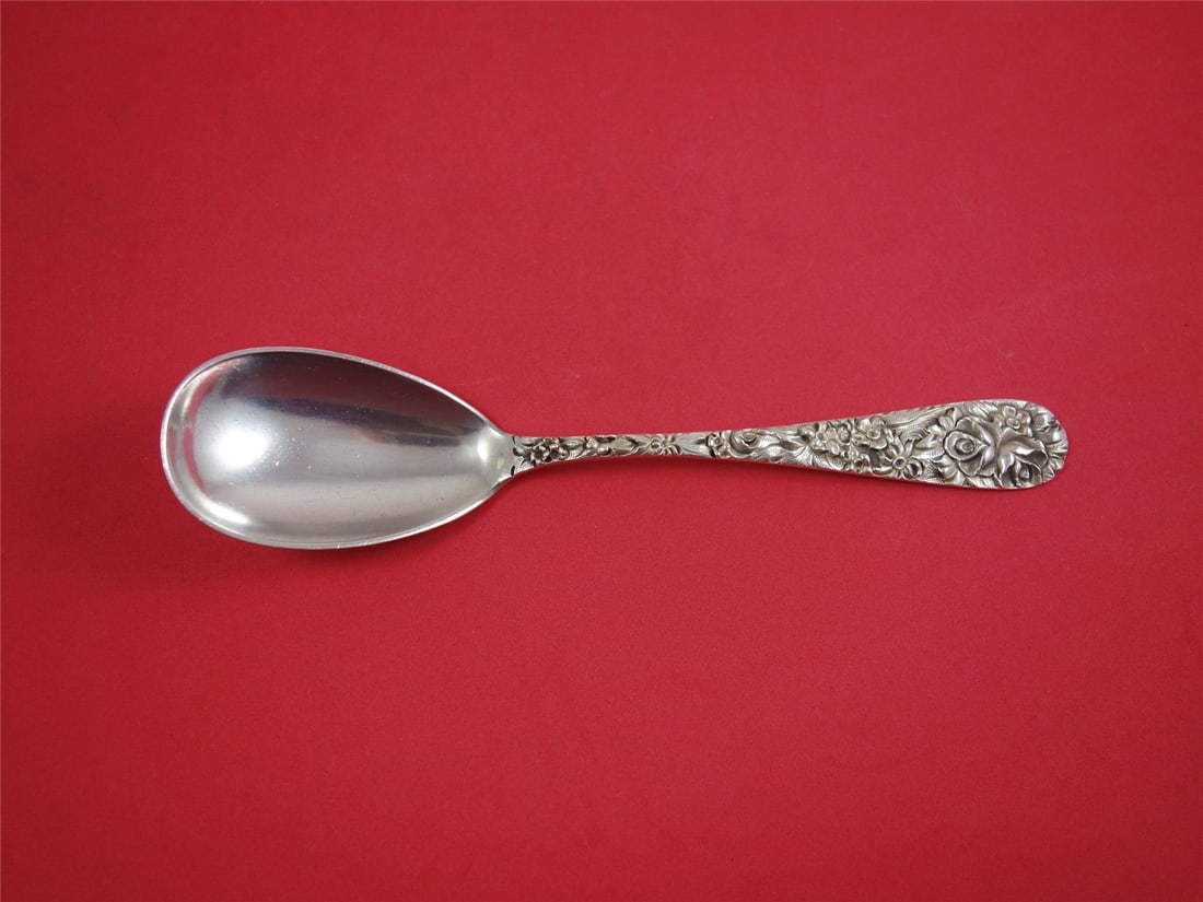 Stieff Princess Sterling Silver Serving Spoon Ovoid 8.5 Inch: Stieff Princess Sterling Silver Serving Spoon Ovoid 8.5 Inch This exquisite serving spoon is crafted from sterling silver and features the elegant Princess pattern by Stieff. Measuring 8 1/2 inches in