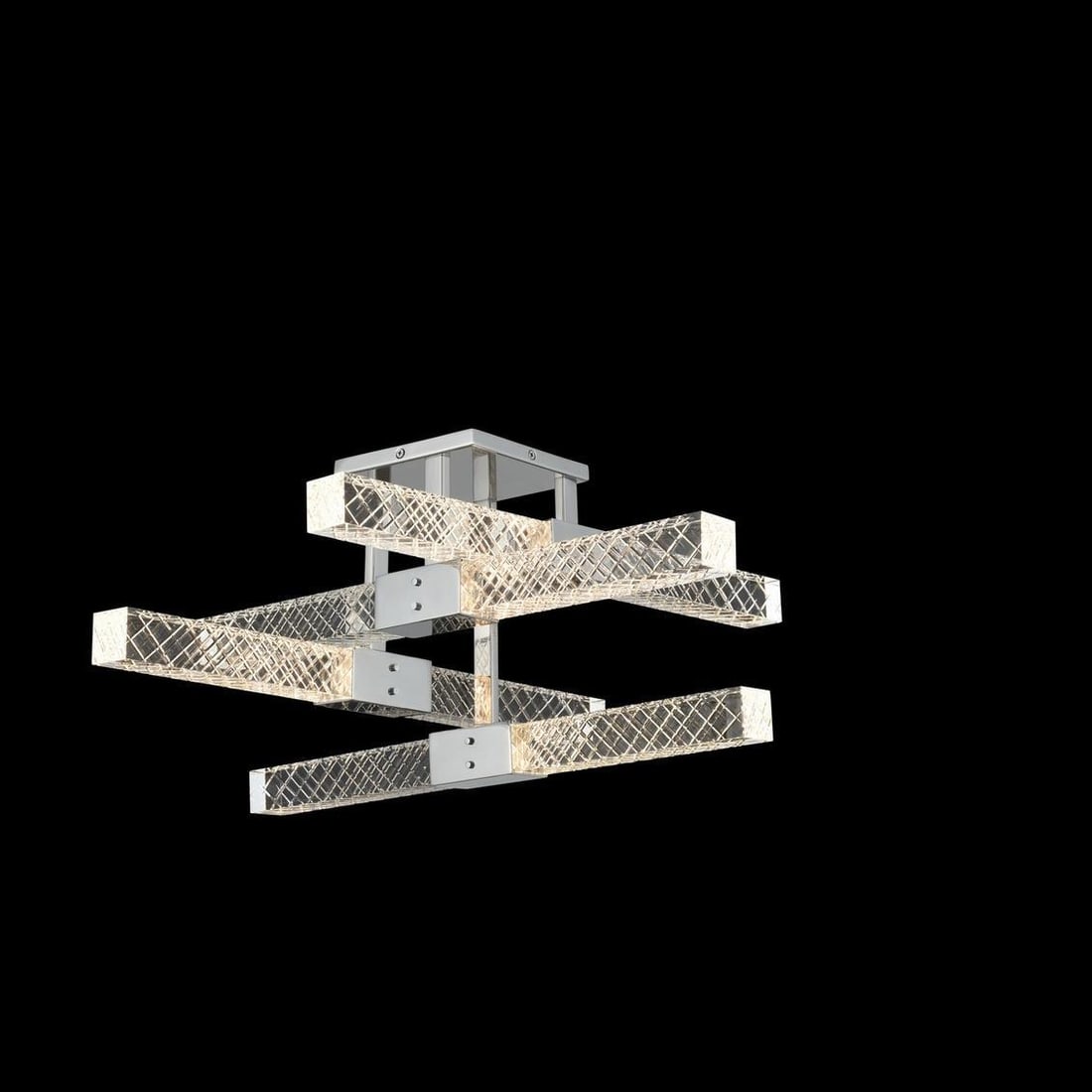 Kalco Apollo Chrome 8-Light Dimmable LED Flush Mount Light: Kalco Apollo Chrome 8-Light Dimmable LED Flush Mount Light Elevate your modern home with the Sleek Apollo Chrome Light, a stunning LED flush mount fixture that combines contemporary styling and luxuri