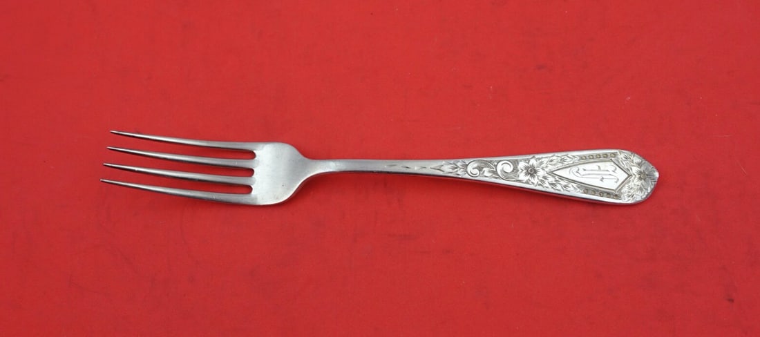 Stieff Betsy Patterson Engraved Sterling Silver Fork 7 Inch: Stieff Betsy Patterson Engraved Sterling Silver Fork 7 Inch This exquisite regular fork features the Betsy Patterson Engraved pattern by Stieff, crafted from high-quality sterling silver. Measuring 7