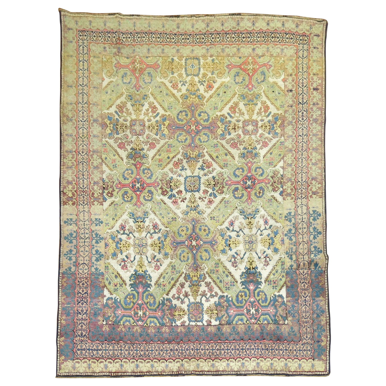 Rare Early 20th Century Hand-Woven Caucasian Kuba Kazak Rug 90 x 118 in: Rare Early 20th Century Hand-Woven Caucasian Kuba Kazak Rug 90 x 118 in This rare antique Caucasian Kuba room size rug is a stunning example of early 20th-century craftsmanship, featuring a traditiona