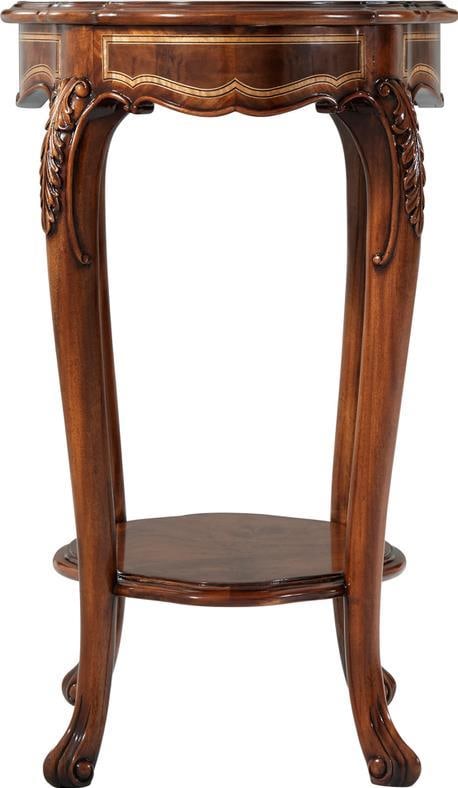 Theodore Alexander Decorative Swirl Mahogany Accent Table: Theodore Alexander Decorative Swirl Mahogany Accent Table Enhance your living space with this stunning Decorative Swirl Walnut Accent Table. Crafted from mahogany, the table features an elegant oval s