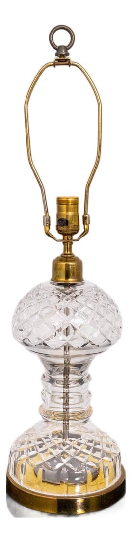 Waterford Crystal Brass Table Lamp Alana Comeragh Pattern (1 of 10)