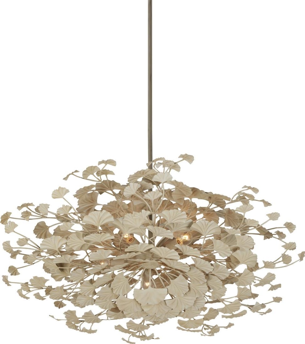 Currey Pearl Nature-Inspired Semi-Flush Mount Light: Currey Pearl Nature-Inspired Semi-Flush Mount Light Illuminate your space with this exquisite Nature-Inspired Ceiling Light by Clarence Mallari, designed in an antique or vintage style. This semi-flus