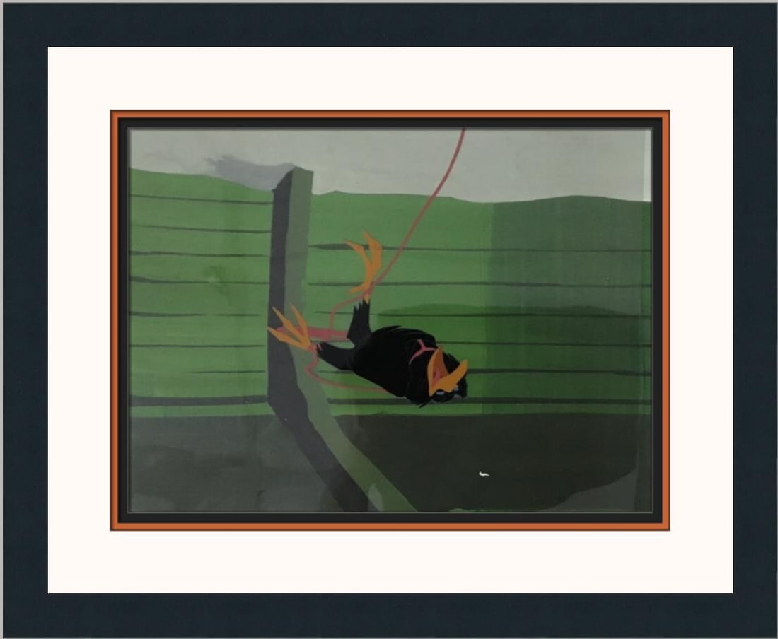 Jeremy Crow The Secret of NIMH Hand Painted Production Cel Framed 1982: Jeremy Crow The Secret of NIMH Hand Painted Production Cel Framed 1982 This hand-painted animation production cel features Jeremy the Crow from the beloved film 'The Secret of NIMH,' created by Don Bl