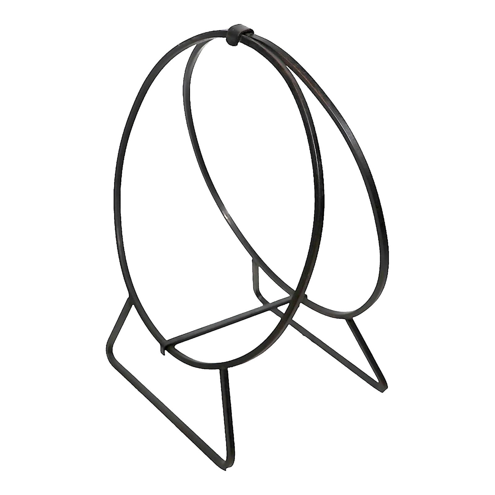 Vintage Mid Century Iron Firewood Log Holder with Hairpin Legs: Vintage Mid Century Iron Firewood Log Holder with Hairpin Legs This vintage mid-century iron firewood log holder is a well-crafted accessory for your fireplace. Constructed from solid stock iron, it f