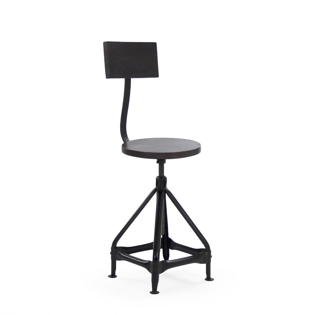 Zentique Evolution Ebony Back Rest Bar Stool 39.25" English Traditional (1 of 3)