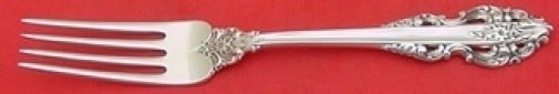 Reed and Barton El Greco Sterling Silver Regular Fork 7.5": Reed and Barton El Greco Sterling Silver Regular Fork 7.5" This beautiful 7 1/2" regular fork is part of the El Greco pattern by Reed and Barton, crafted from high-quality sterling silver. It showcase