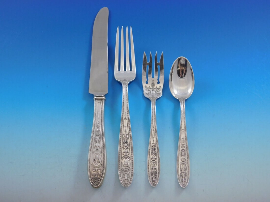 International Silver Westminster Sterling Silver 4-Pc Place Setting: International Silver Westminster Sterling Silver 4-Pc Place Setting Enhance your dining experience with this exquisite 4-piece place setting in the Westminster pattern by International Silver. Crafted
