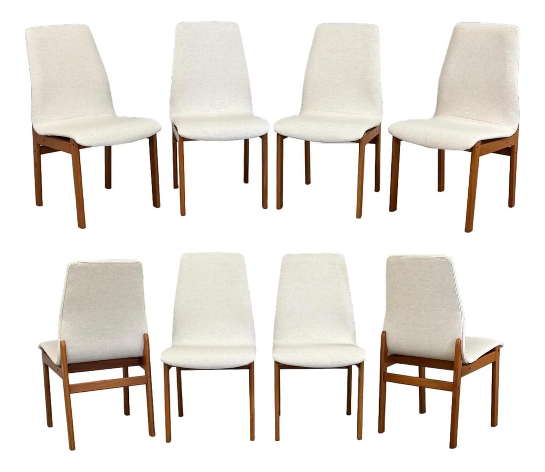 1960s Spottrup Danish Modern Teak Dining Chairs Set of 8 (1 of 7)