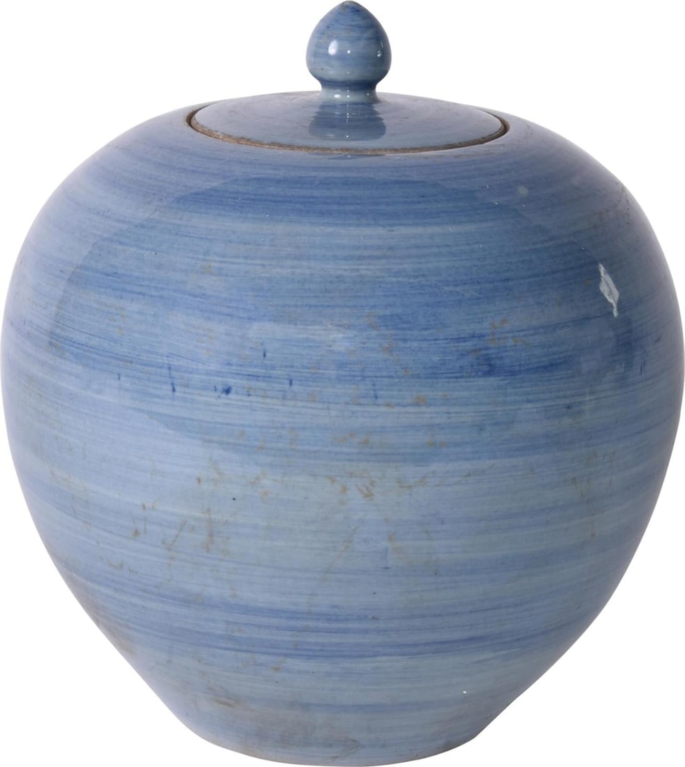 Handmade Denim Blue Melon Jar 11 Inch Ceramic Vase: Handmade Denim Blue Melon Jar 11 Inch Ceramic Vase This artisan-crafted melon jar features a stunning denim blue finish, adding a unique touch to your decor. Handmade from high-quality ceramic, it sho