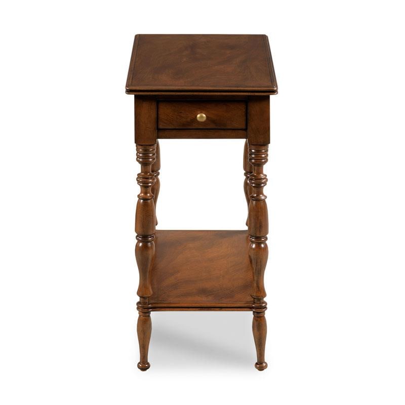 Woodbridge Montserrat 19th C Style Drink Table with Drawer: Woodbridge Montserrat 19th C Style Drink Table with Drawer Enhance your living space with the Elegant Montserrat Wood Drink Table, a stylish addition that combines functionality with classic design. T