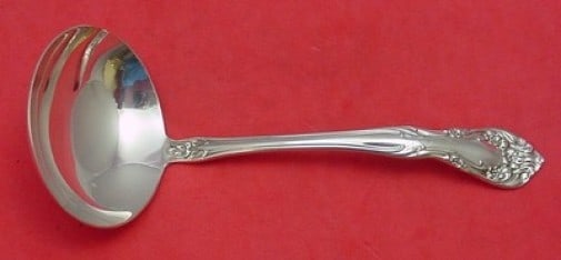 Alvin Chateau Rose Sterling Silver Gravy Ladle 6 1/8 Inch: Alvin Chateau Rose Sterling Silver Gravy Ladle 6 1/8 Inch This exquisite gravy ladle from the Chateau Rose pattern by Alvin is a stunning addition to any silverware collection. Crafted from high-quali