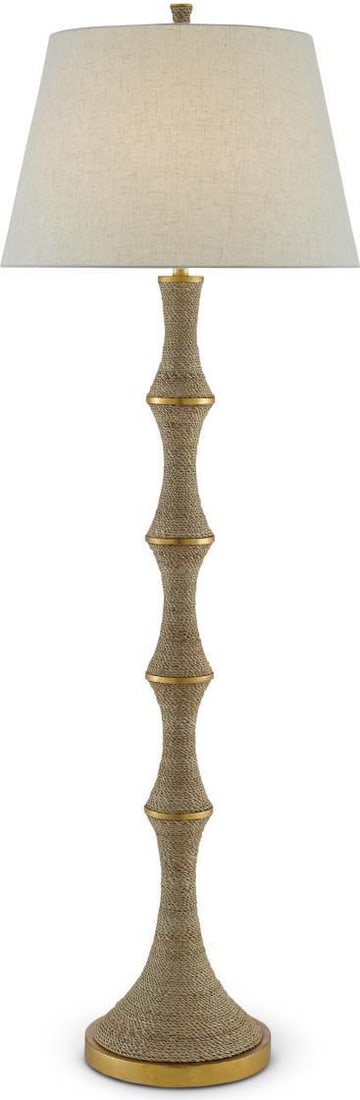 Bourgeon Nautical Floor Lamp by Currey 66 Inch Gold Leaf Finish: Bourgeon Nautical Floor Lamp by Currey 66 Inch Gold Leaf Finish Illuminate your coastal home with this elegant Nautical-Inspired Floor Lamp. Standing at 66 inches tall, this lamp features a unique flu