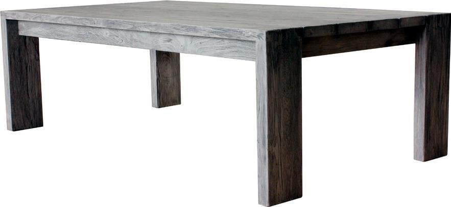 Padmas Ralph Square Coffee Table in Light Gray Recycled Teak: Padmas Ralph Square Coffee Table in Light Gray Recycled Teak Enhance your outdoor space with this stylish coffee table made from recycled teak, designed for elegant patios. This square coffee table fe
