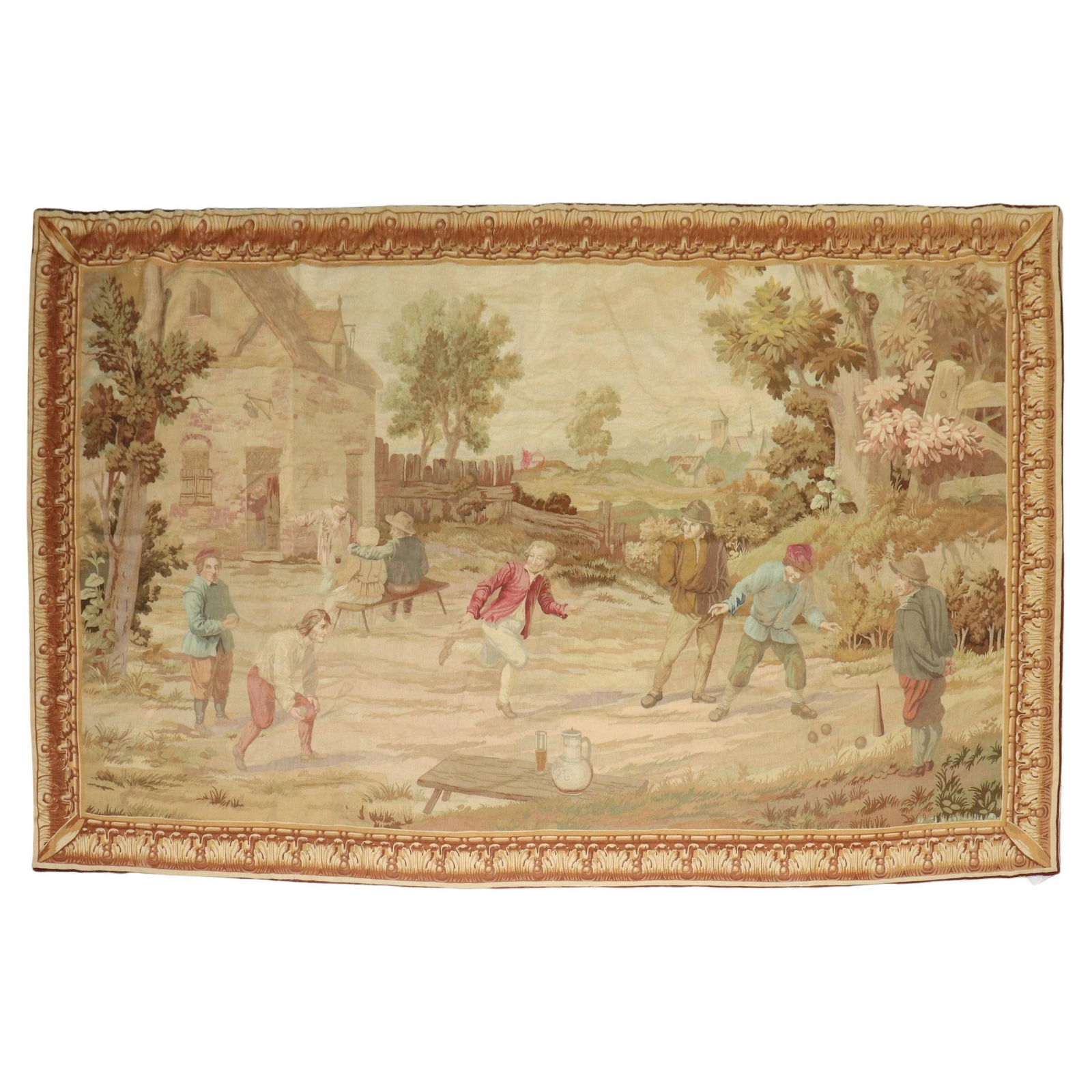 Large Early 19th Century French Wool Tapestry 131 x 84 in (1 of 11)
