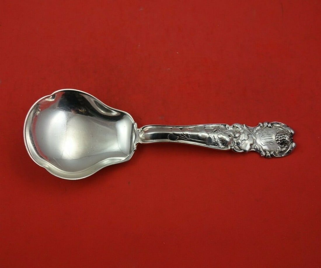 Gorham H Series Sterling Silver Berry Spoon 9.25" Grapes Cherries: Gorham H Series Sterling Silver Berry Spoon 9.25" Grapes Cherries This exquisite serving spoon from Gorham's H Series is crafted from high-quality sterling silver. The spoon features a charming design