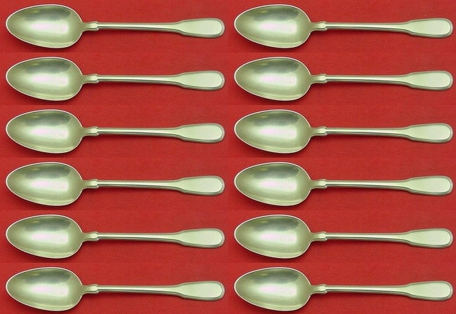 Tiffany Hamilton Gramercy Sterling Silver Soup Spoon Set 12 Pieces: Tiffany Hamilton Gramercy Sterling Silver Soup Spoon Set 12 Pieces Introducing the exquisite Hamilton, also known as Gramercy, by Tiffany & Co. This elegant set features 12 sterling silver place soup