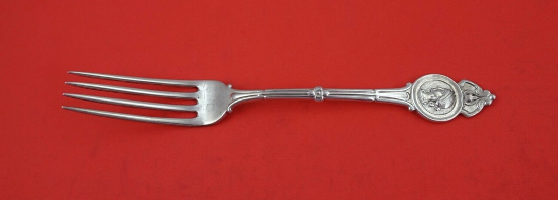 Schulz and Fischer Medallion Sterling Silver Fork 6.75 inches (1 of 2)